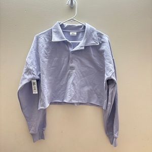 NWT Aritzia Sunday Best Cropped Sweatshirt Lavish Lavender Size Small